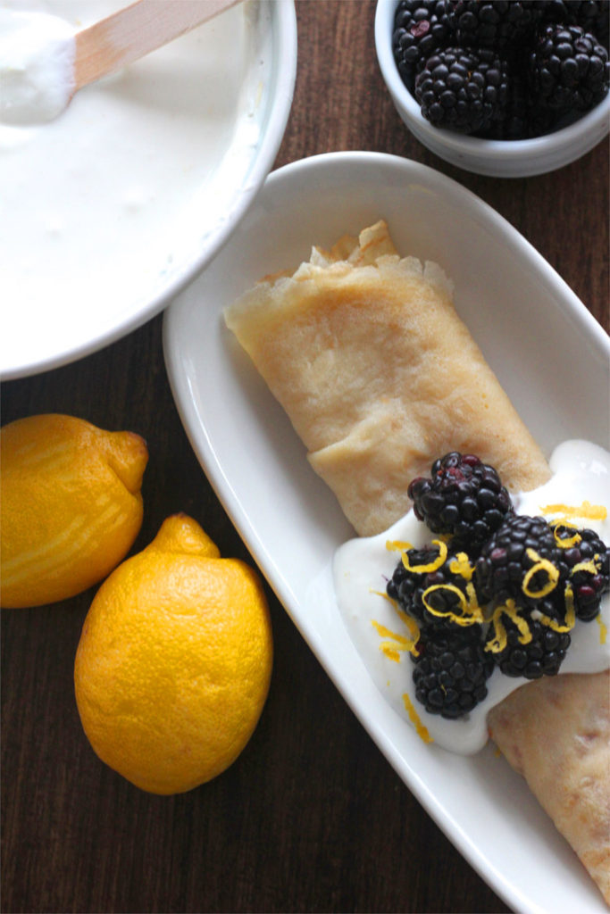 Our Favorite Basic Crepe Recipe + Honey Lemon Greek Yogurt Crepe ...